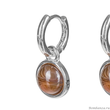 Серьги Fiore Luna, COFFE AGATE